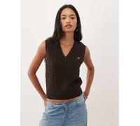 GANT gilet a trecce marrone-blu navy L