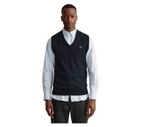Gant - Gilet Classico in Cotone Blu - - Knitwear - Uomo - Blu - M