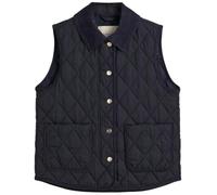 GANT Gilet Trapuntato con Dettagli in Velluto a Coste, Blu-Evening Blue, S Donna