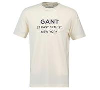 GANT Graphic Printed Tshirt T-Shirt, Crema, S Uomo