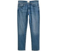 GANT Jeans da Uomo Slim, Mid Blue Worn in, 33 W/32 L