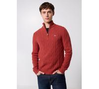 GANT - Lambswool Cable Half Zip Arancione - Abbigliamento S Arancione