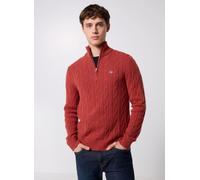 GANT - Lambswool Cable Half Zip Arancione - Abbigliamento XL Arancione