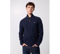 GANT - Lambswool Cable Half Zip Blu - Abbigliamento S Blu