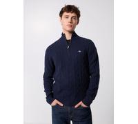 GANT - Lambswool Cable Half Zip Blu - Abbigliamento XL Blu