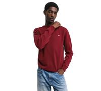 GANT Lana di Agnello Superfine con Scollo a C Maglione, Rosso Prugna, XXL Uomo
