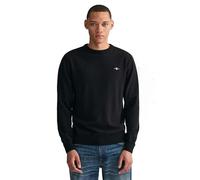 GANT Lana di Agnello Superfine con Scollo a C Pullover, Nero, XXX-Large Uomo