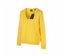 Gant Light Cotone V Neck Pullover Donna M Mimose Giallo Maglia Logo Davanti