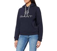 GANT LOCK UP SWEAT HOODIE, cappuccio Donna, Blu ( EVENING BLUE ), XL