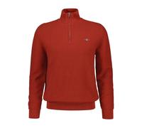 Gant - Maglia a mezza zip testurizzata in cotone - - Knitwear - Uomo - Rosso - M