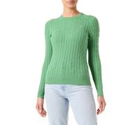 Gant Maglia da Donna in Cotone Elasticizzato con Scollo a C, Giallo Vaniglia, M