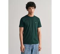 GANT Reg Shield SS-Maglietta T-Shirt, Tartan Verde, L Uomo