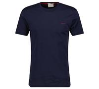 GANT Maglietta a Maniche Corte con Logo a Contrasto, Blu-Evening Blue, XXXL Uomo