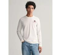 Gant Reg Medium Archive Shield Long Sleeve T-shirt Bianco L Uomo