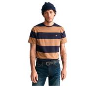 GANT Maglietta Bar Stripe SS T-Shirt, Caldo Cachi, M Uomo