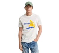 GANT Maglietta da Uomo Graphic SS, Crema, S