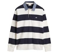 GANT Maglietta da Uomo Reg Chambray Stripe Heavy Rugger, Eggshell, XXXL