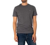GANT Maglietta da Uomo Reg Shield S, Antracite Melange., M