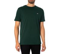 GANT Maglietta da Uomo Reg Shield S, Tartan Verde, L