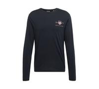 GANT Reg Medium Archive Shield LS T T-Shirt, Nero, M Uomo