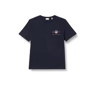 GANT Maglietta Reg Archive Shield EMB SS T-Shirt, Blu-Evening Blue, 5X-Large Uomo
