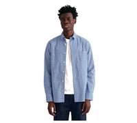GANT Maglietta Reg Poplin Gingham Camicia Elegante, College Blue, XXL Uomo