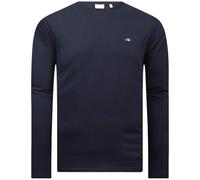 GANT Maglietta Reg Shield LS T-Shirt, Blu-Evening Blue, 5X-Large Uomo