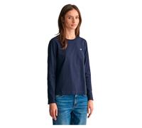 GANT Maglietta Reg Shield LS T-Shirt, Blu Serale, M Donna