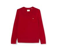 GANT Maglione classico da donna in cotone a C, rosso rubino, S