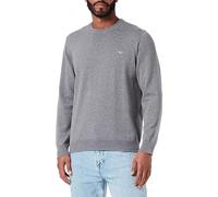 GANT Maglione Classico da Uomo in Cotone con Scollo a C, Melange Grigio Scuro., XS
