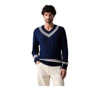 Gant - Maglione Classico Girocollo in Cotone - - Knitwear - Uomo - Blu - S