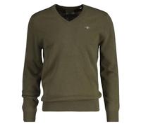 GANT Maglione Classico in Cotone con Scollo a V, Juniper Green, L