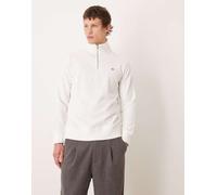 GANT - Felpa con zip corta bianca-Bianco 46