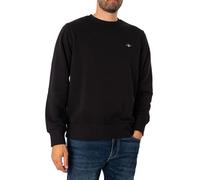GANT Uomo Felpa con scudo regolare, Nero