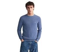 GANT Maglione da Uomo in Cotone piqué a C, Denim Blue Mel, L