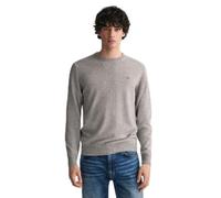 GANT Maglione da Uomo Superfine Lambswool con Scollo a C, Grigio, L
