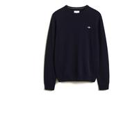 Gant - Maglione Girocollo in Lambswool - - Knitwear - Donna - Blu - 2XL