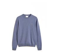 Gant - Maglione Girocollo in Lambswool - - Knitwear - Uomo - Blu - L