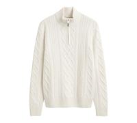 Gant - Maglione Girocollo in Misto Lana a Zip - - Knitwear - Uomo - Bianco - M
