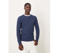 GANT - Maglione lavorato a trecce in cotone blu navy 52