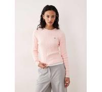 GANT - Maglione lavorato a trecce rosa albicocca XL