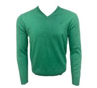 GANT Maglione Leggero Verde Oceano In Cotone Da Uomo Collo A V Taglia M NWT