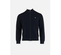 GANT - Micro Textured Cotton Zip Cardigan Blu - Abbigliamento M Blu