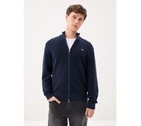 GANT - Micro Textured Cotton Zip Cardigan Blu - Abbigliamento S Blu