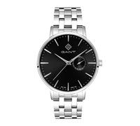 GANT G105025 Park Hill III - Orologio da uomo in acciaio inox argentato, quadrante nero, 42 mm
