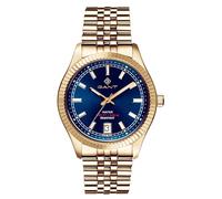 GANT Orologio da uomo Sussex 44 (43,5 mm) con quadrante blu/bracciale in acciaio inossidabile color oro G166018