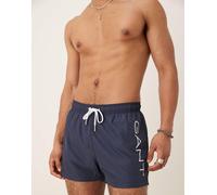 GANT - Pantaloncini da bagno blu navy con logo laterale L