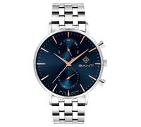 GANT Park Hill Day-Date Ii (43,5 Mm) Quadrante Blu Denim/Acciaio G121010