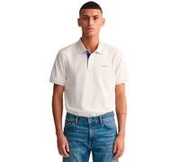 Polo Gant Contrast Pique manica corta bianco puro - S