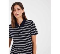 Gant - Polo a maniche lunghe blu navy e grigia a righe M